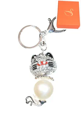 porte-cle Coffret cadeaux chat Argent