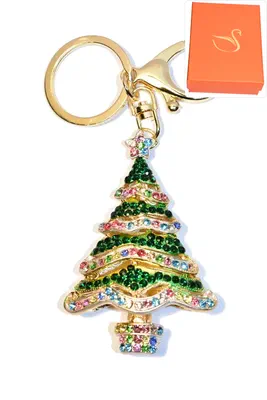 porte-cle Coffret cadeaux sapin de noël Or