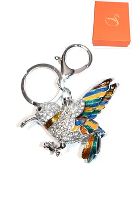 porte-cle Coffret cadeaux oiseaux Argent