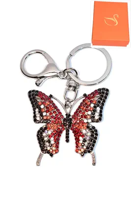 porte-cle Coffret cadeaux papillon Argent