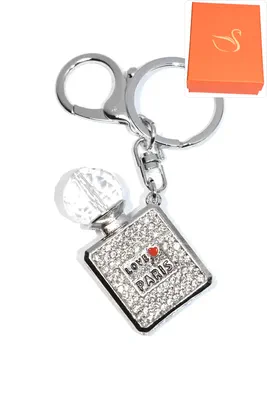 porte-cle Coffret cadeaux flacon de parfum Argent