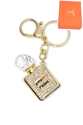 porte-cle Coffret cadeaux flacon de parfum Or 5CE5C3 