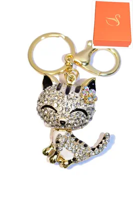 porte-cle Coffret cadeaux chat Or
