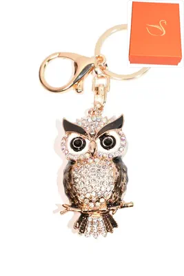 porte-cle Coffret cadeaux hibou chouette Or