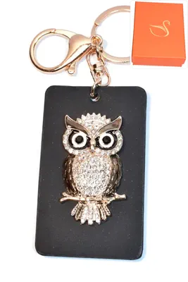porte-cle Coffret cadeaux hibou chouette Or