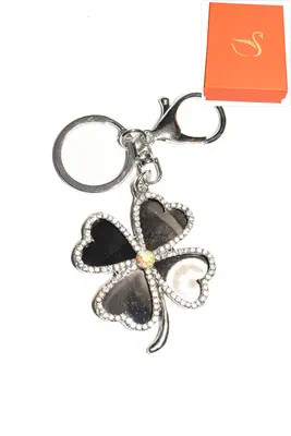porte-cle Coffret cadeaux tréfle Argent