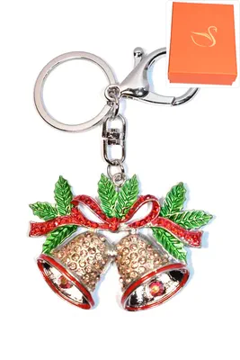 porte-cle Coffret cadeaux cloche Noël Argent