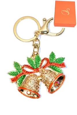 porte-cle Coffret cadeaux cloche noël Or 6E5934 