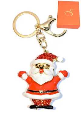 porte-cle Coffret cadeaux père noël Or