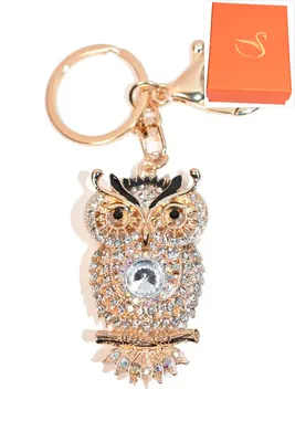 porte-cle Coffret cadeaux hibou chouette Or