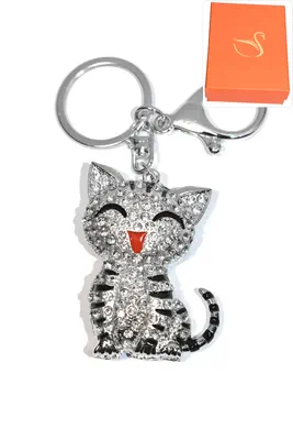 porte-cle Coffret cadeaux chat Argent