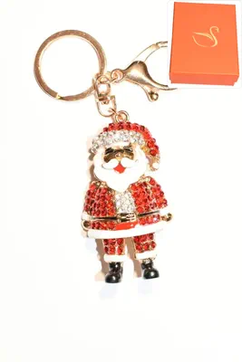 porte-cle Coffret cadeaux père noël Or