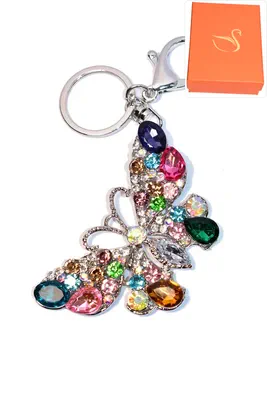 porte-cle Coffret cadeaux papillon Argent