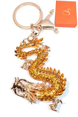 porte-cle Coffret cadeaux dragon sherone Or