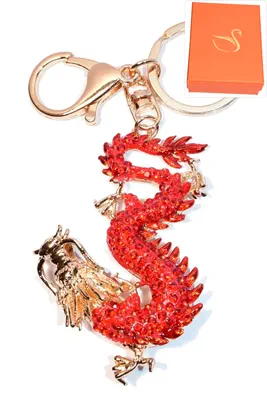 porte-cle Coffret cadeaux dragon sherone Or