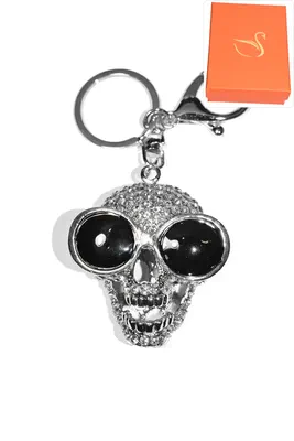 porte-cle Coffret cadeaux tête de mort Argent