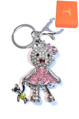 porte-cle Coffret cadeaux ours Argent