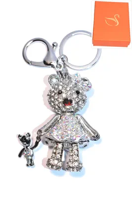 porte-cle Coffret cadeaux ours Argent