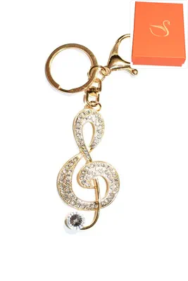 porte-cle Coffret cadeaux note de musique Or