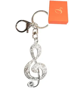 porte-cle Coffret cadeaux note de musique Argent
