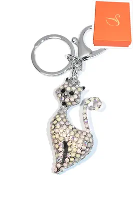 porte-cle Coffret cadeaux chat Argent