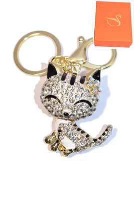 porte-cle Coffret cadeaux chat Or