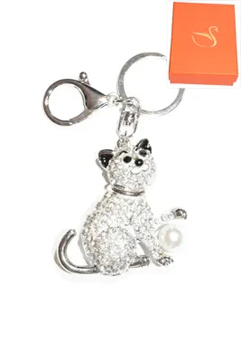 porte-cle Coffret cadeaux chat Argent