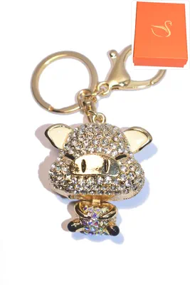 porte-cle Coffret cadeaux cochon Or