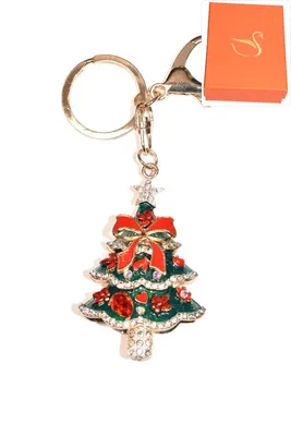 porte-cle Coffret cadeaux sapin noël Or