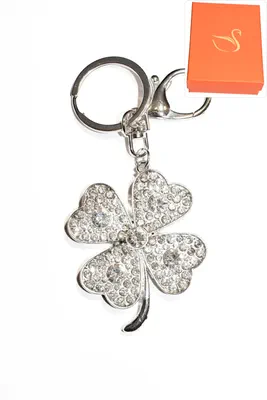 porte-cle Coffret cadeaux tréfle Argent