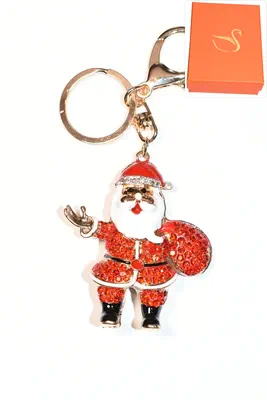 porte-cle Coffret cadeaux père noël Or E1662C 