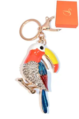 porte-cle Coffret cadeaux perroquet Or