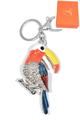 porte-cle Coffret cadeaux perroquet Argent