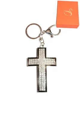 porte-cle Coffret cadeaux croix Argent