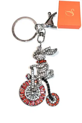 porte-cle Coffret cadeaux lapin vélo Argent