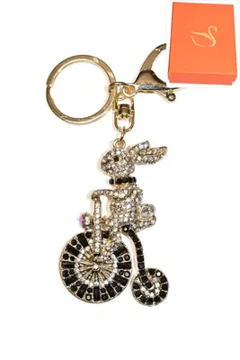porte-cle Coffret cadeaux lapin vélo Or