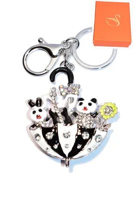 porte-cle Coffret cadeaux parapluie panda Argent