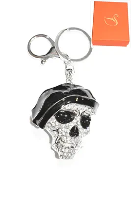 porte-cle Coffret cadeaux tête de mort Argent
