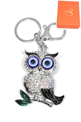 porte-cle Coffret cadeaux hibou chouette Argent
