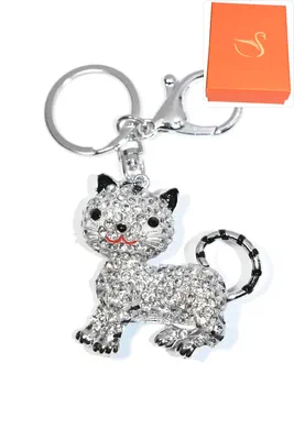 porte-cle Coffret cadeaux chat Argent