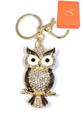 porte-cle Coffret cadeaux hibou chouette Or