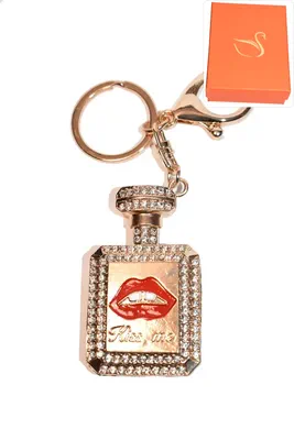 porte-cle Coffret cadeaux flacon de parfum Or