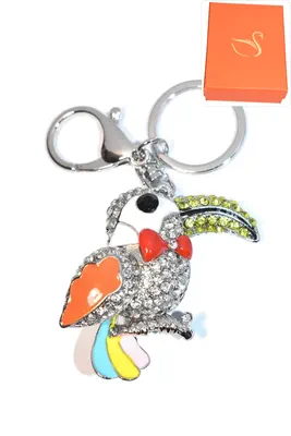 porte-cle Coffret cadeaux perroquet Argent