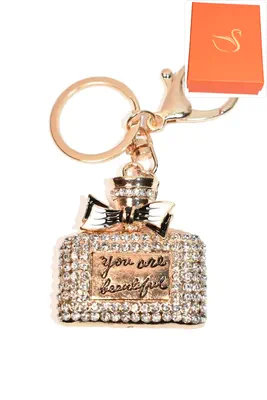 porte-cle Coffret cadeaux flacon de parfum Or