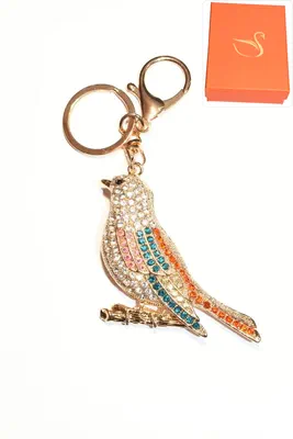 porte-cle Coffret cadeaux oiseaux Or