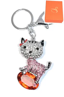 porte-cle Coffret cadeaux chat Argent
