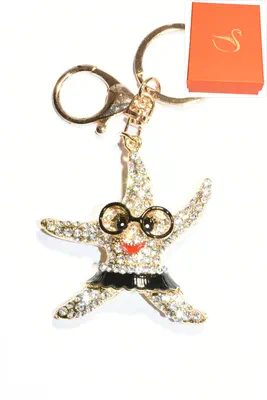 porte-cle Coffret cadeaux étoile de mer Or