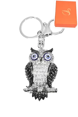 porte-cle Coffret cadeaux hibou chouette Argent
