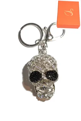 porte-cle Coffret cadeaux tête de mort Argent
