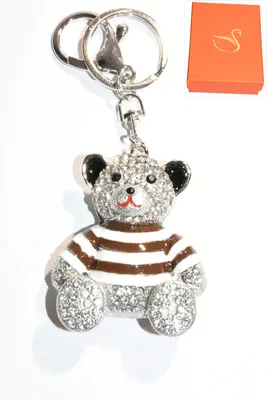 porte-cle Coffret cadeaux ours Argent